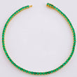 Pulso Tennis 8gr / 19cm / 2.3mm Esmeraldas 2.76 Qts Oro Amarillo 18K (Joya)