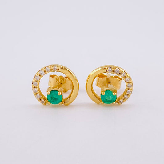 Topos Aro Parcial Esmeraldas 24pts - Diamantes 30pts 1.55gr / Oro 18K