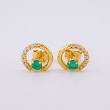 Topos Aro Parcial Esmeraldas 24pts - Diamantes 30pts 1.55gr / Oro 18K