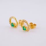 Topos Aro Parcial Esmeraldas 24pts - Diamantes 30pts 1.55gr / Oro 18K