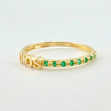 Anillo Dios Esmeraldas 14pts  1.2g / T5 1/2 Oro Amarillo 18K