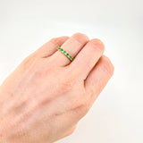 Anillo Cintillo Esmeraldas 43pts  2g / T6 Oro Amarillo 18K