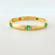 Anillo Apilable Esmeraldas 9pts 1.55g / T6 1/4 Oro Amarillo 18K