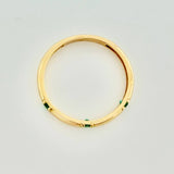 Anillo Apilable Esmeraldas 9pts 1.55g / T6 1/4 Oro Amarillo 18K