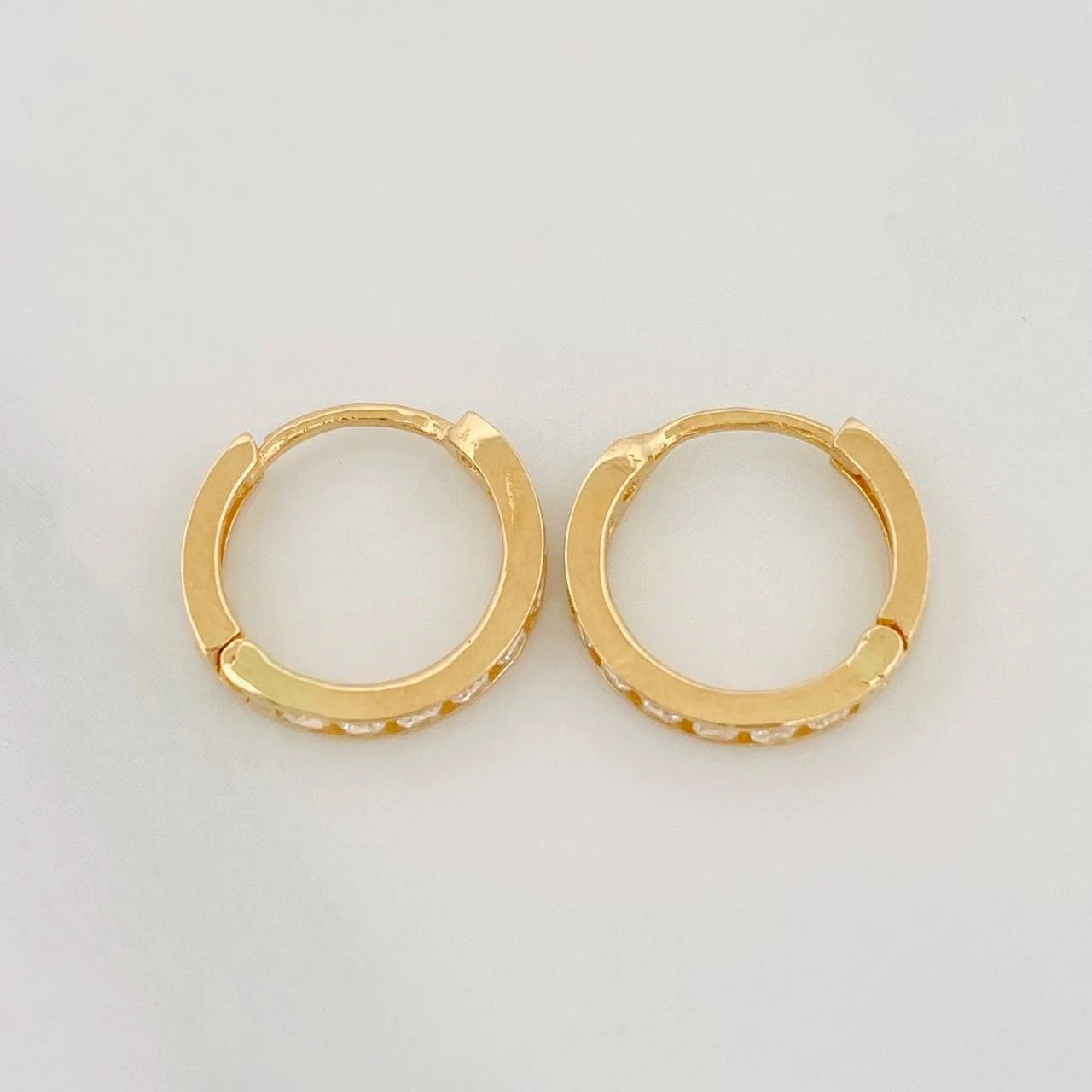 Candongas Carril 1.2g / 1cm Oro Amarillo 18K