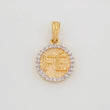 Dije Fe 1.45g / 1.7cm Dos Oros Amarillo Blanco 18K
