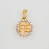 Dije Fe 1.45g / 1.7cm Dos Oros Amarillo Blanco 18K