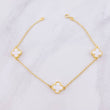 Pulso Espiga Trébol Nácar 4.35g / 20cm / 1.5mm Oro Amarillo 18K