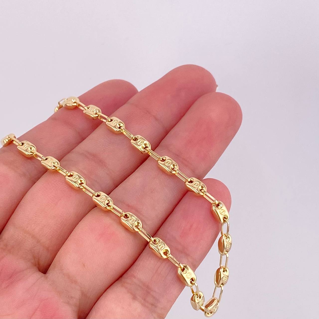 Cadena GC Rustica 7.85g / 50cm / 3.65mm Oro Amarillo 18K