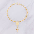 Pulso Denario GC Virgen Milagrosa 2.45g / 17.5cm / 3.4mm Oro Amarillo 18K