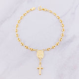 Pulso Denario GC Virgen Milagrosa 2.45g / 17.5cm / 3.4mm Oro Amarillo 18K