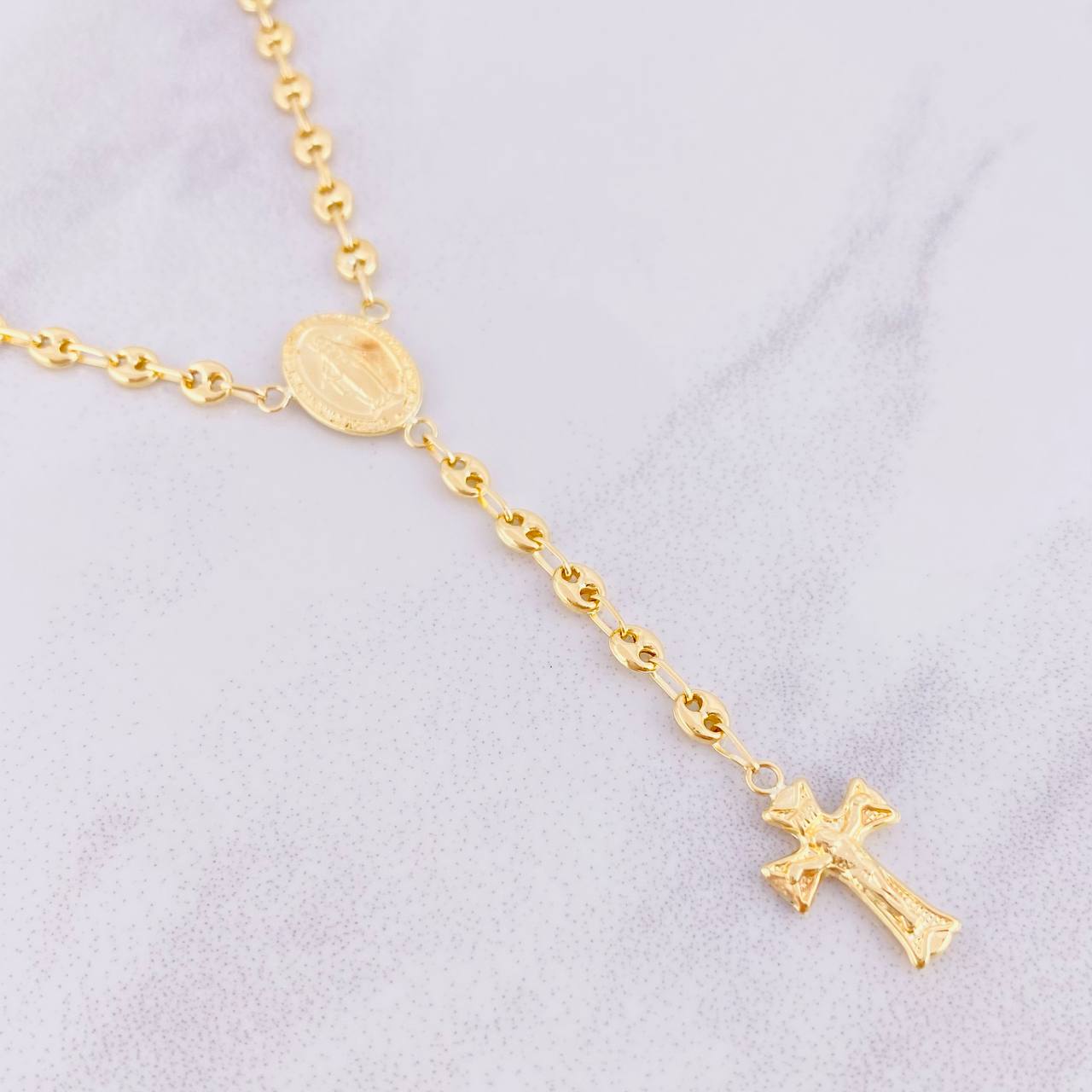 Rosario GC Virgen Milagrosa 7.35g / 50cm / 3.75mm Oro Amarillo 18K