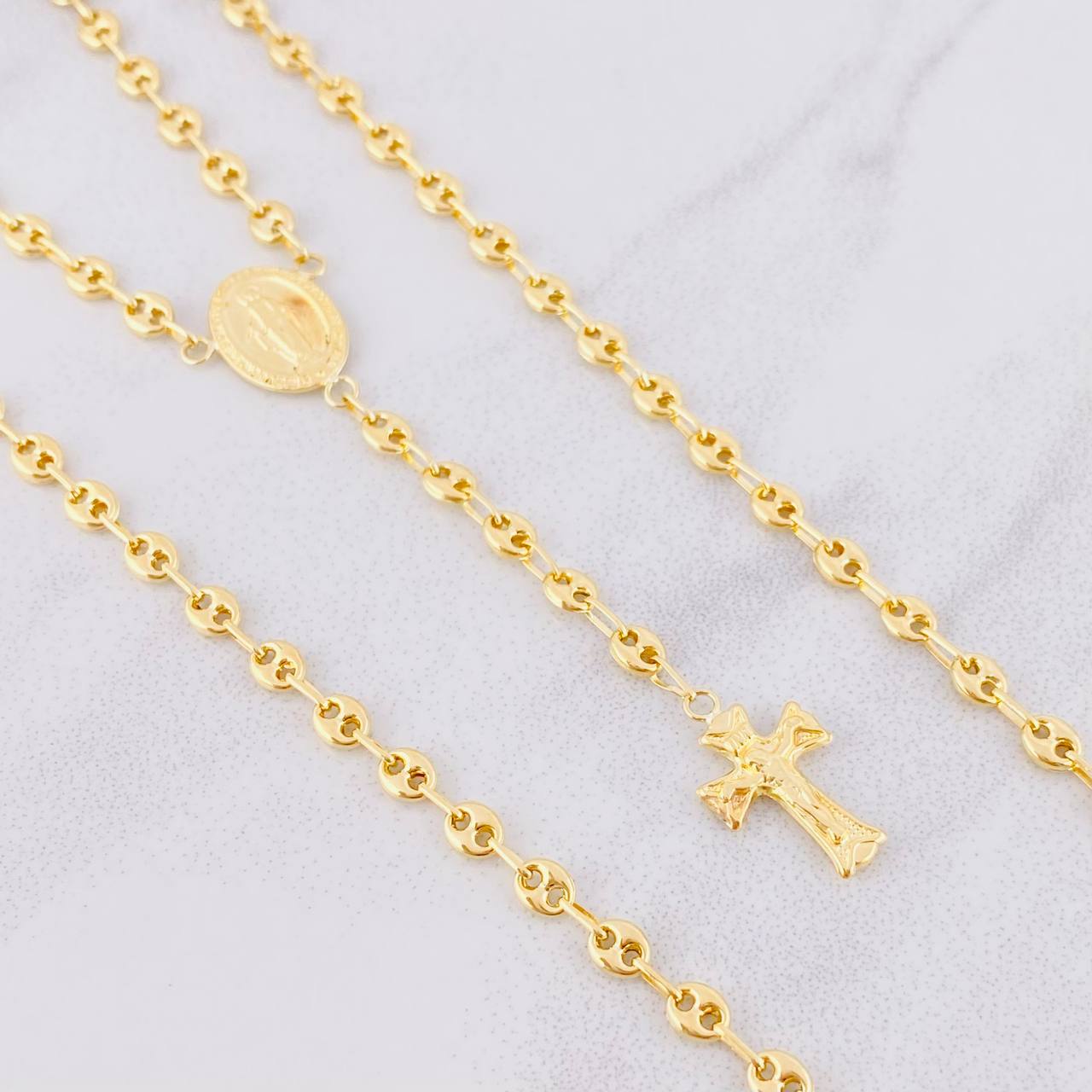 Rosario GC Virgen Milagrosa 7.35g / 50cm / 3.75mm Oro Amarillo 18K