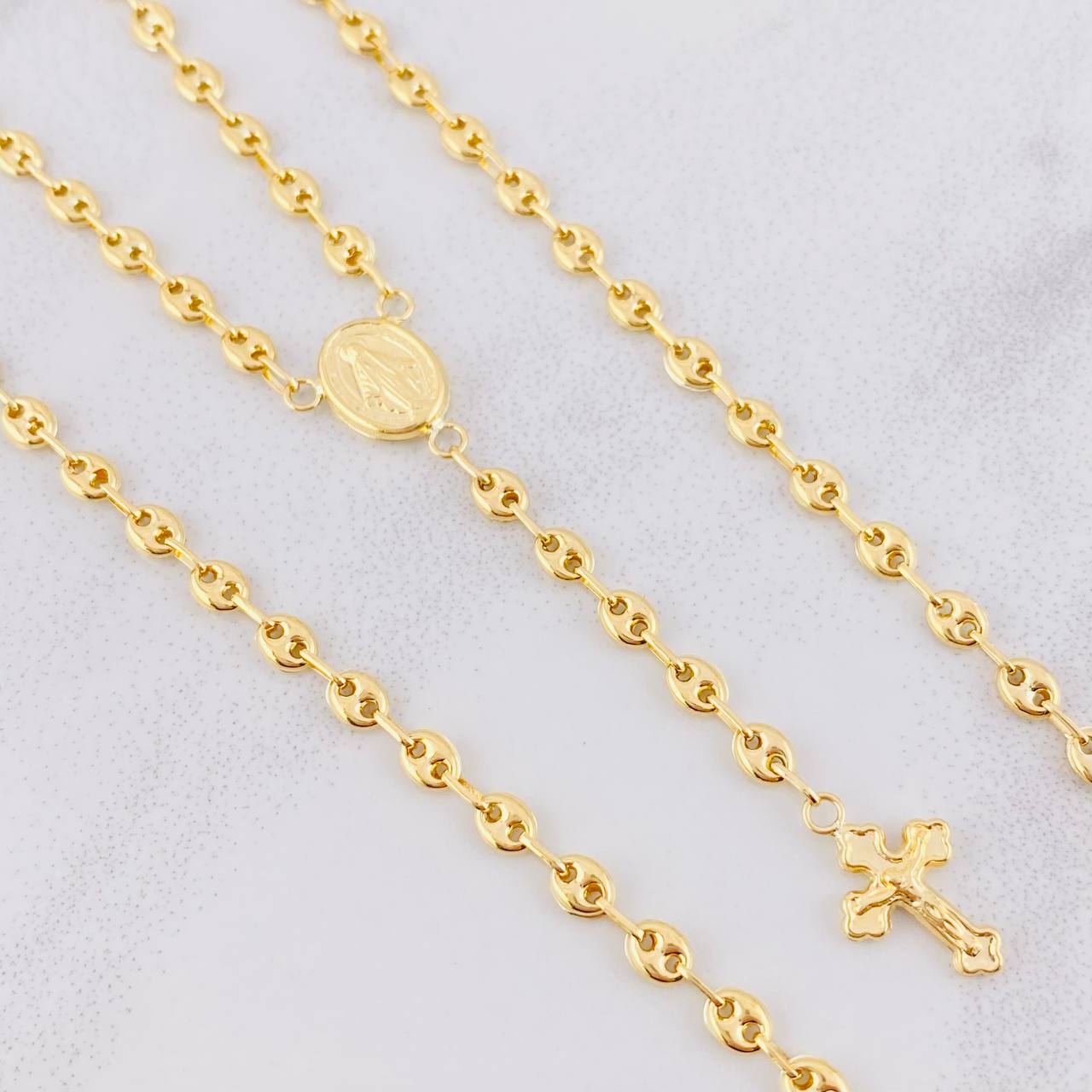 Rosario GC Virgen Milagrosa 6.45g / 55cm / 3.45mm Oro Amarillo 18K