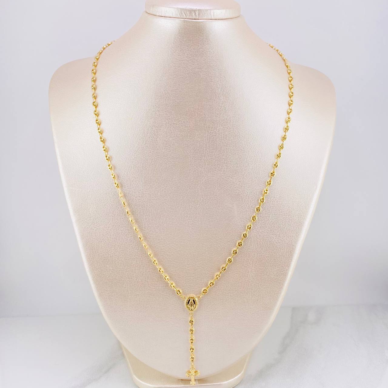 Rosario GC Virgen Milagrosa 6.45g / 55cm / 3.45mm Oro Amarillo 18K