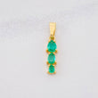 Dije Trio de Lagrimas Esmeraldas 60pts 0.95g / 2.2cm Oro Amarillo 18K