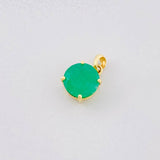 Dije Circulo 4 Garras Esmeralda 3qts 1.95g / 1.7cm Oro Amarillo 18K