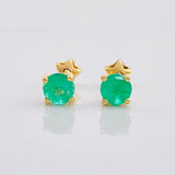 Topos 4 Garras Esmeraldas 50pts 1g / 4.35mm Oro Amarillo 18K