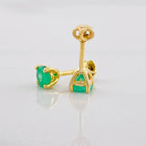 Topos 4 Garras Esmeraldas 50pts 1g / 4.35mm Oro Amarillo 18K