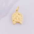 Dije Herradura Caballo Mate 1.1g / 2.3cm Oro Amarillo 18K