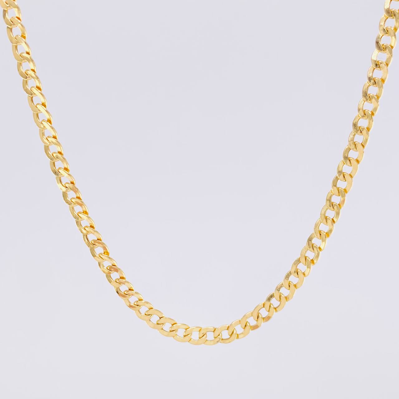 Cadena Cubana 7.35g / 60cm / 3.4mm Oro Amarillo 18K