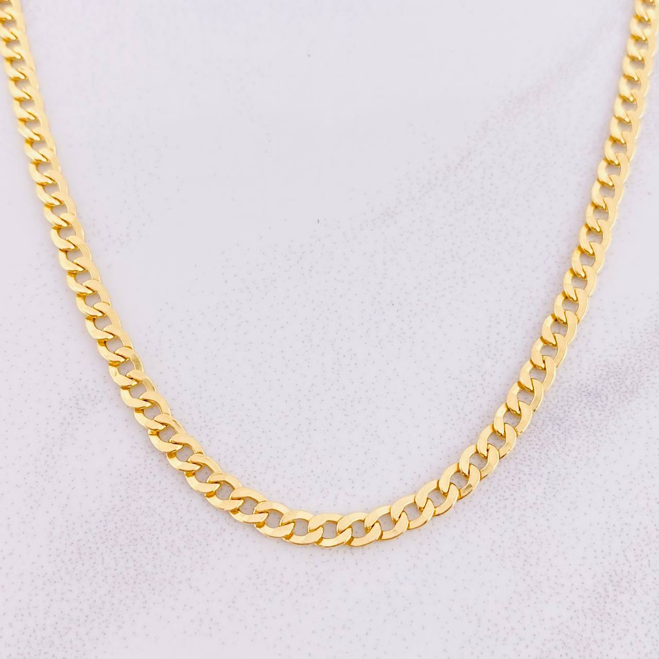 Cadena Cubana 7.35g / 60cm / 3.4mm Oro Amarillo 18K