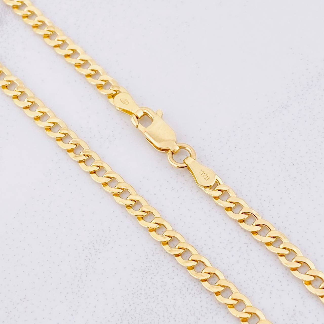 Cadena Cubana 7.35g / 60cm / 3.4mm Oro Amarillo 18K