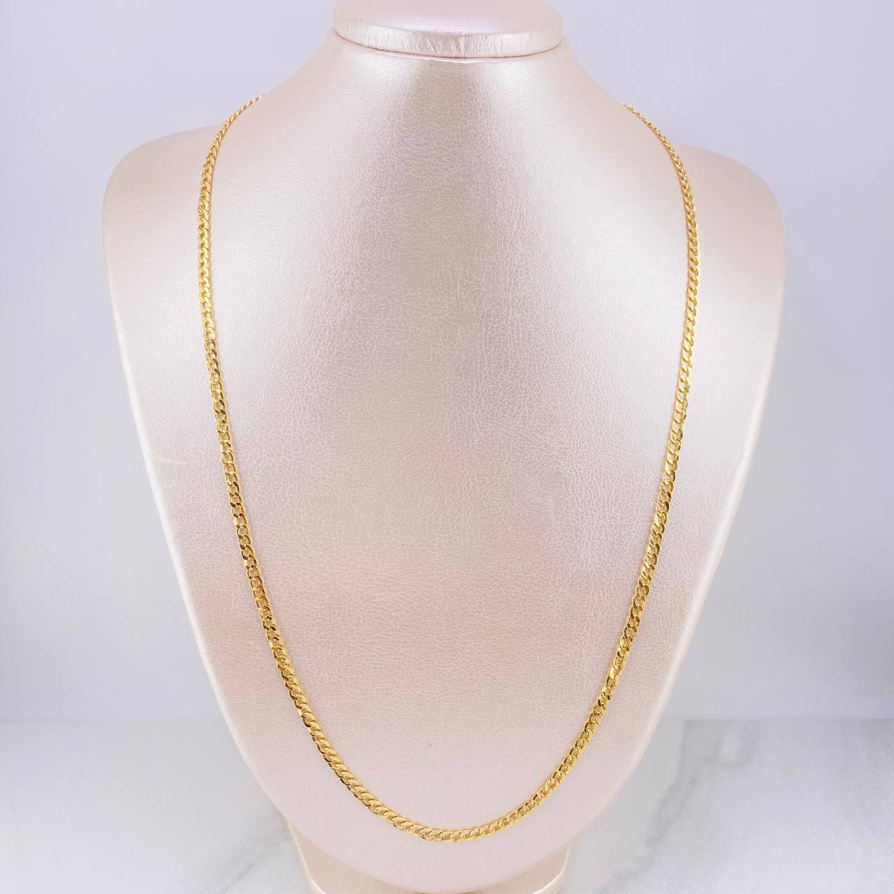Cadena Cubana 7.35g / 60cm / 3.4mm Oro Amarillo 18K
