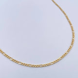 Cadena Figaro 3.8gr / 60.7cm / 2.1mm Oro Amarillo +0 18K &