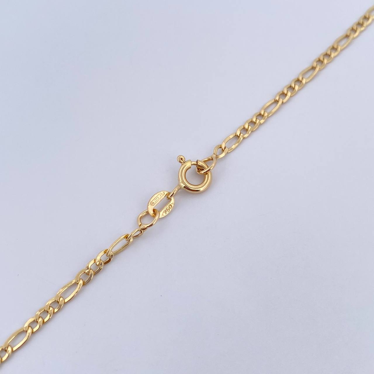 Cadena Figaro 3.8gr / 60.7cm / 2.1mm Oro Amarillo +0 18K &