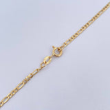 Cadena Figaro 3.8gr / 60.7cm / 2.1mm Oro Amarillo +0 18K &