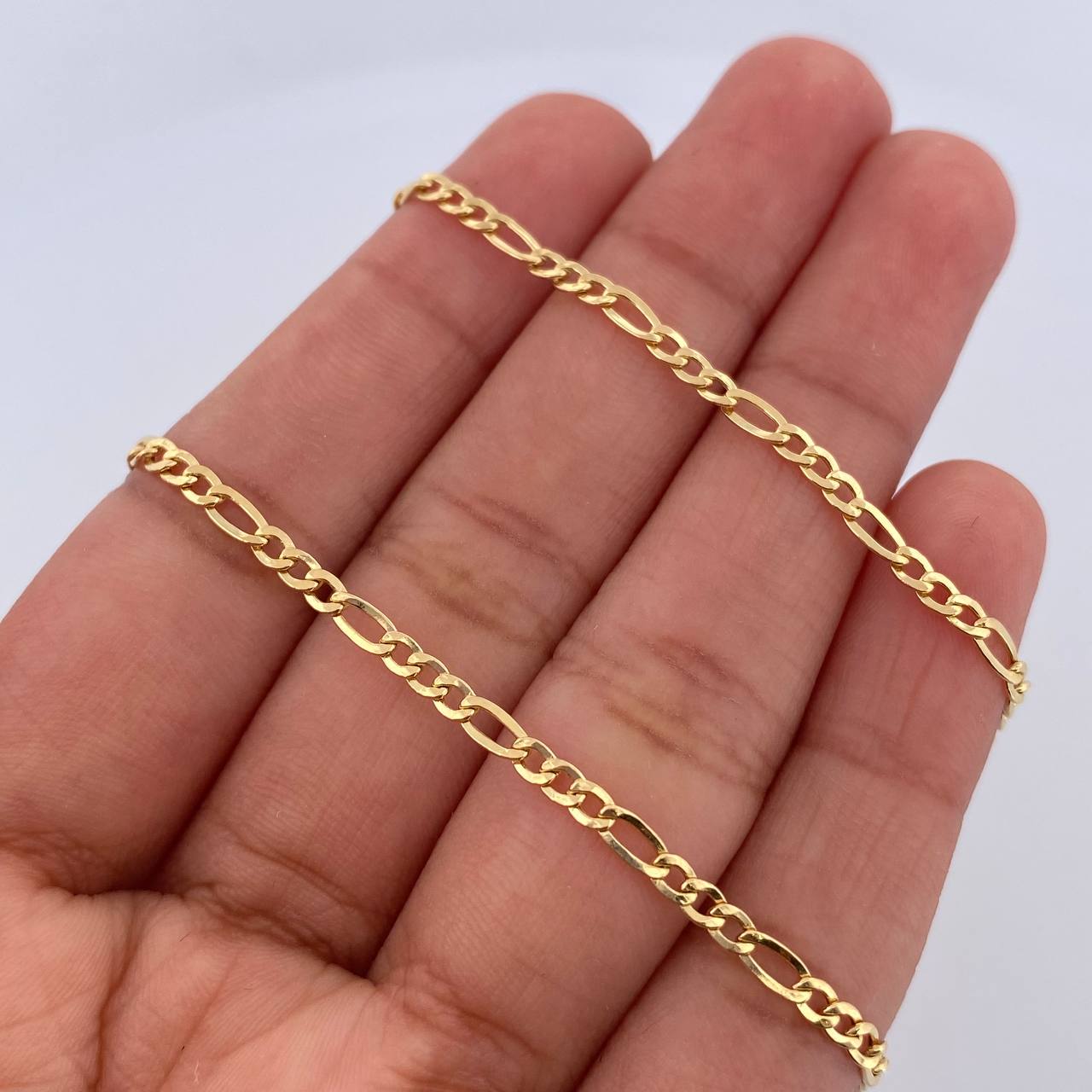 Cadena Figaro 3.8gr / 60.7cm / 2.1mm Oro Amarillo +0 18K &