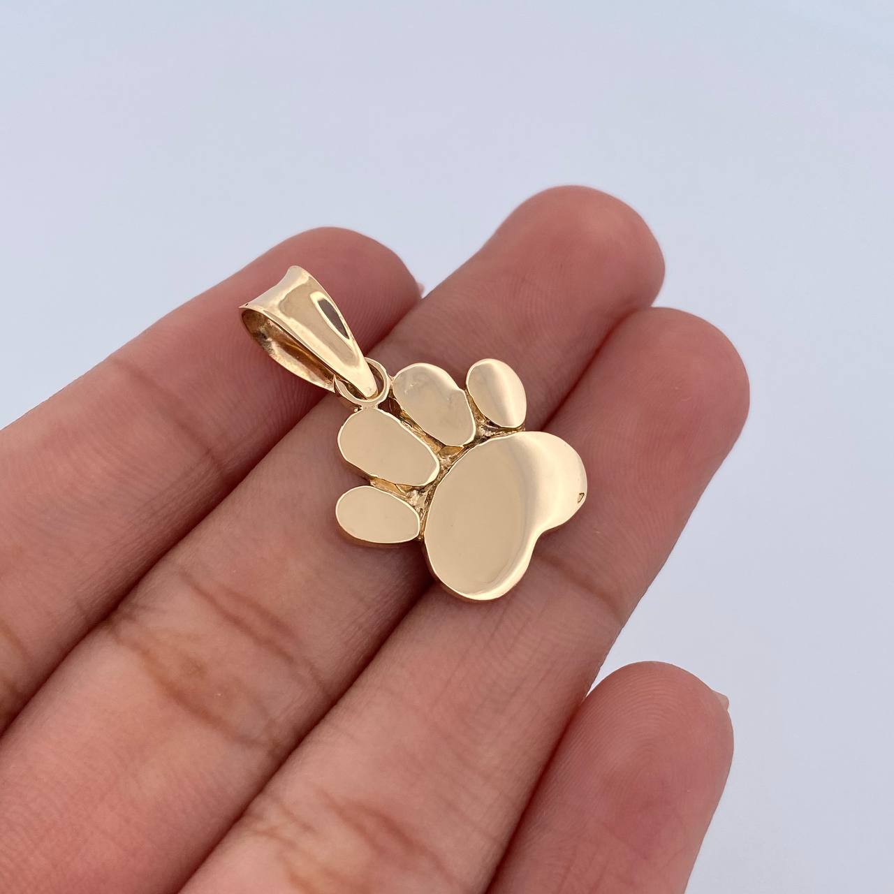 Dije Huella 2.35gr / 2.6cm / Lisa Oro Amarillo 18K &
