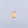 Dije Placa Rectangular 2.1gr / 2.4cm - 2.1*1.5cm / Plana Oro Amarillo 18K &