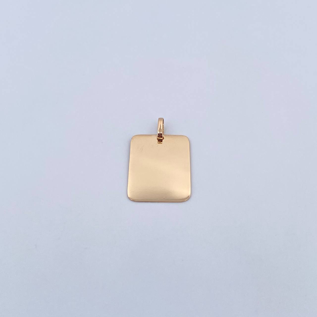 Dije Placa Rectangular 2.05gr / 2.5cm - 2.1*1.5cm / Plana Oro Amarillo 18K &