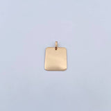 Dije Placa Rectangular 2.05gr / 2.5cm - 2.1*1.5cm / Plana Oro Amarillo 18K &