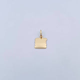 Dije Placa Pergamino 0.9gr / 2.2cm - 1.4*1.2cm / Plana Oro Amarillo 18K &