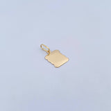 Dije Placa Pergamino 0.8gr / 2.2cm - 1.4*1.2cm / Plana Oro Amarillo 18K &