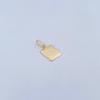 Dije Placa Pergamino 0.9gr / 2.2cm - 1.4*1.2cm / Plana Oro Amarillo 18K &