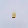 Dije Placa Pergamino 0.5gr / 2.2cm - 1.3* 1.2cm / Lisa Oro Amarillo 18K &