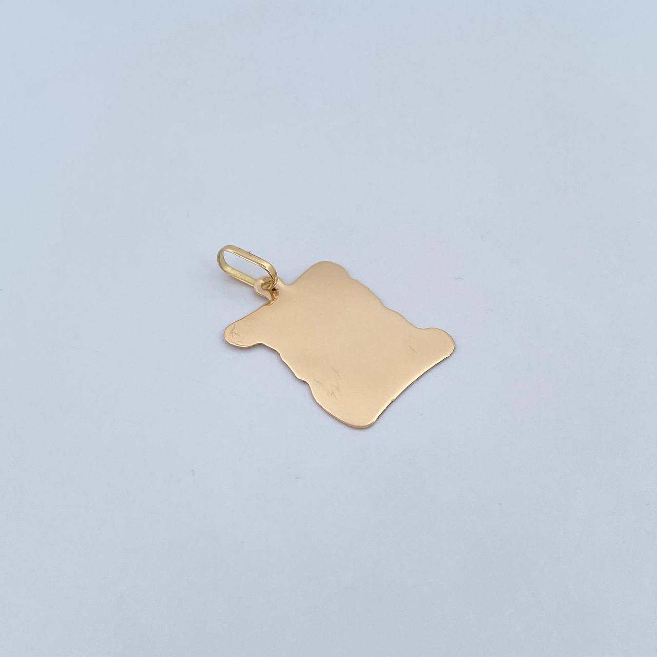 Dije Placa Pergamino 1.9gr / 3cm - 2.2*2cm / Plana Oro Amarillo 18K &