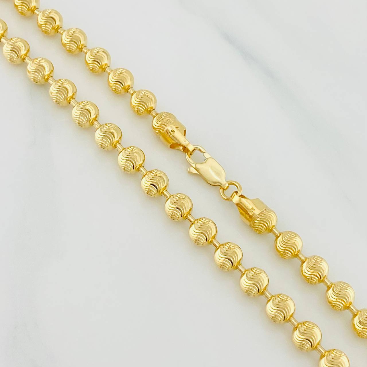 Cadena Militar Media Luna 29.3g / 62cm / 5mm Oro Amarillo 18K