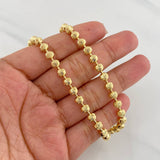 Cadena Militar Media Luna 29.3g / 62cm / 5mm Oro Amarillo 18K