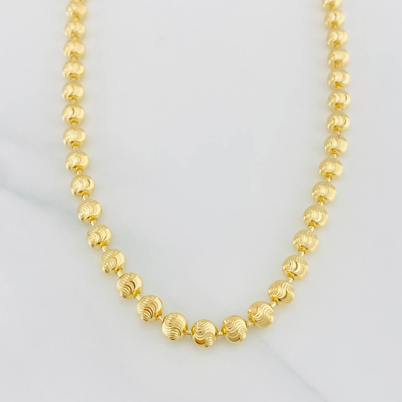 Cadena Militar Media Luna 29.8g / 63cm / 5mm Oro Amarillo 18K