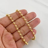 Cadena Militar Media Luna 14.2g / 47cm / 4mm Oro Amarillo 18K