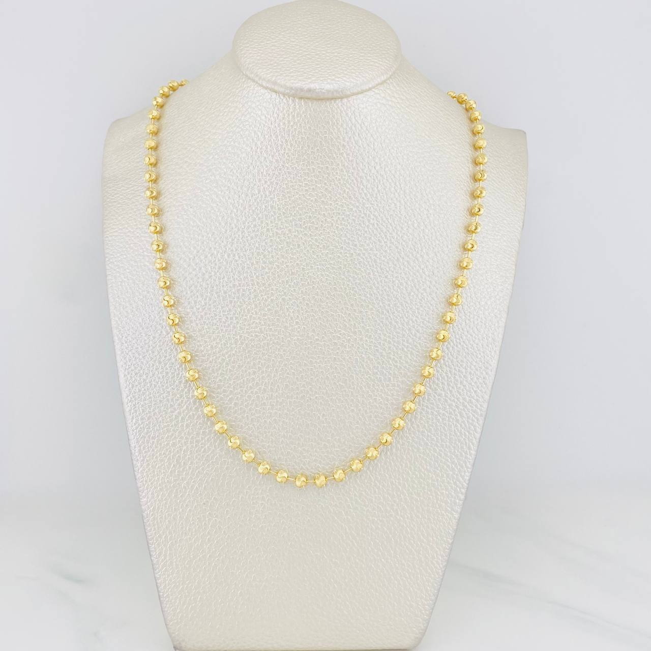 Cadena Militar Media Luna 14.2g / 47cm / 4mm Oro Amarillo 18K