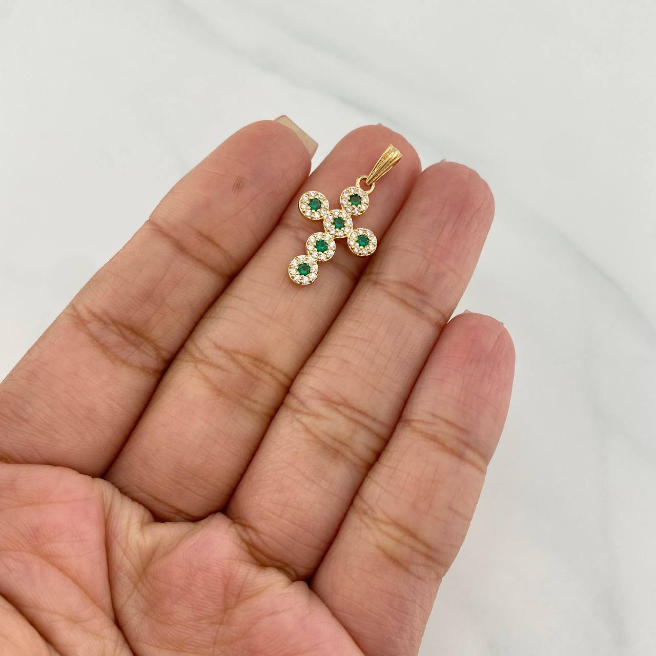 Dije Cruz Tupida 1.45g / 2.5cm Oro Amarillo 18K