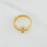 Anillo Cruz 3.1g / T7 Oro Amarillo 18K