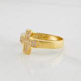 Anillo Cruz 3.1g / T7 Oro Amarillo 18K