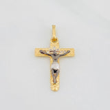 Dije Cruz Cristo Milagroso de Buga 1.65g / 2.7cm Tres Oros 18K
